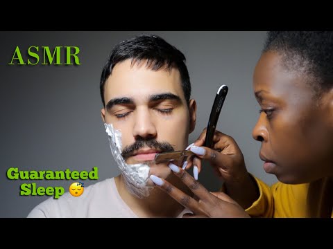 Asmr Most Satisfying Shaving a Coarse Beard 🧔🏼 | Foam Massage