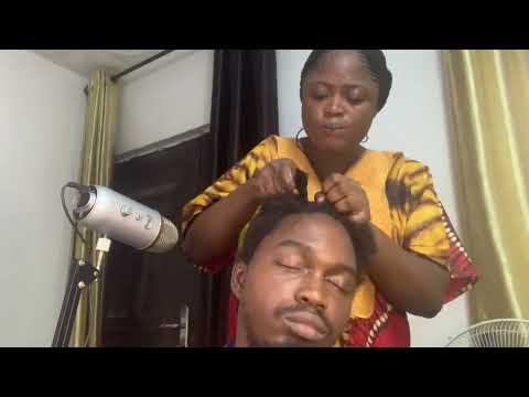 ASMR SCRATCHING DRY SCALP WITH TREATMENT APPLICATION