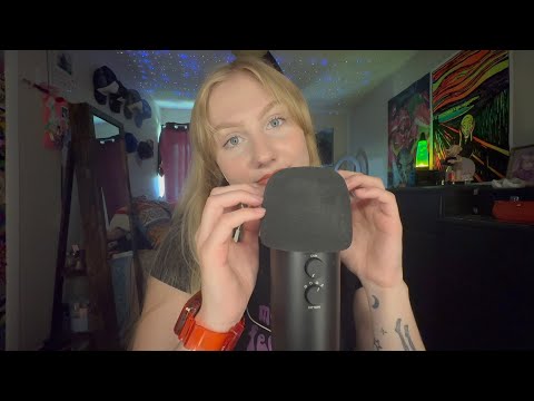 ASMR | Inaudible Whispering + Mic Scratching