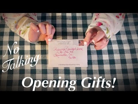 ASMR Opening Gifts In My Birthday Month! (No Talking Version) From Daughter Katherine & Subscribers!