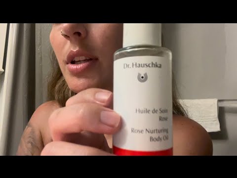 🌹 Rose Themed ASMR Getting You Unready: Rose Skincare, Glass Tapping & Soft Whispers 😴 