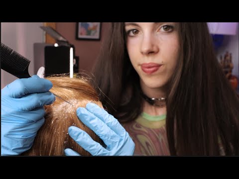 ASMR - Satisfying Scalp Check, Dandruff Removal & Treatment For Sleep