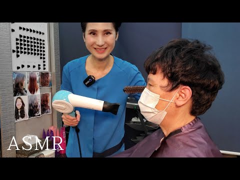 미용실 ASMR (흰머리) 매니큐어 카본블랙   (gray hair) manicure carbon black/Korean hair salon