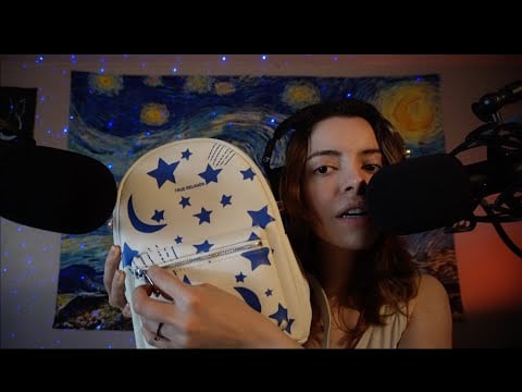 🎒 ASMR | Tapping on Soft Rubber Textured Backpack | Satisfying Whispers And Object Sounds.