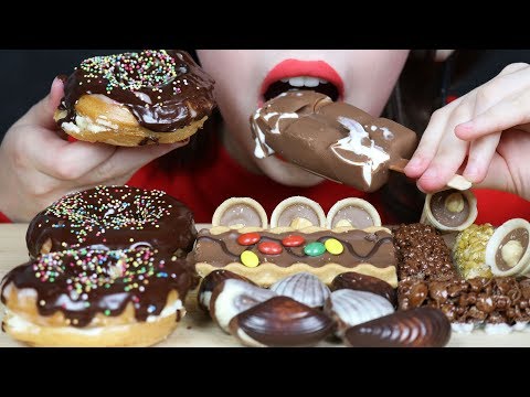 ASMR Fresh PROFITEROLES, CHOCOLATE CANDY & ICE CREAM (SOFT & CRUNCHY Eating Sounds) No Talking