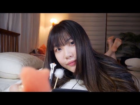 [롤플레이ASMR] 친구야 내가 재워줄게! (카메라 브러싱,핸드무브먼트,수다,고민상담)