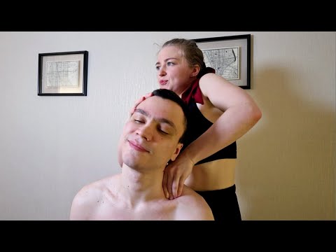 This girl is strong | ASMR sports massage by Anna