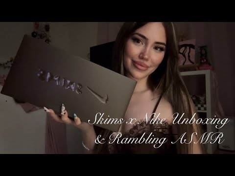 SkimsxNike unboxing & rambling ASMR 🧸🕯️🩰 