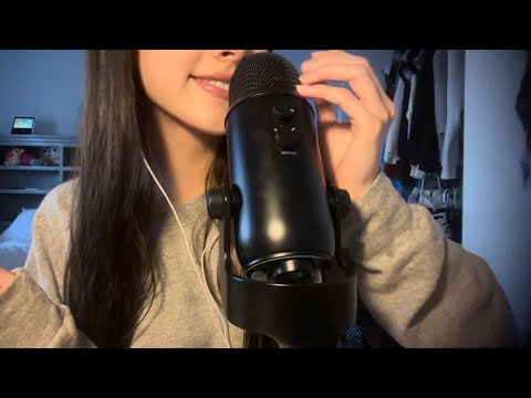 asmr whisper rambling + mic tapping + writing (custom for luis)