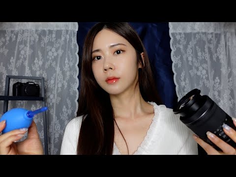 ASMR.sub혼잣말 하는 카메라 청소 가게 사장님 상황극 | 비쥬얼 트리거 | 렌즈 탭핑 | 카메라 만지는 소리 | 1인칭 카메라 시점/Camera cleaning shop