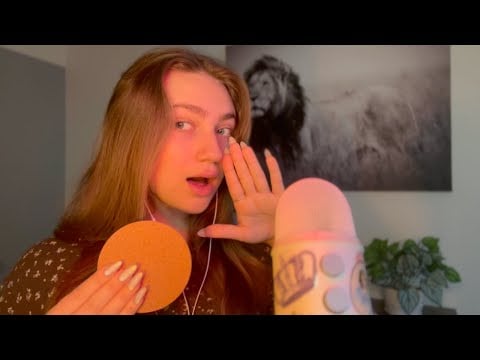 ASMR 🌻✨ Autumnal Themed Trigger Words (clicky and breathy) + (cork tapping/scratching)