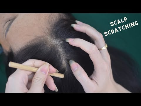 ASMR Real Person Hair Parting, Hair Play With Breathing, Snoring Sounds For Stress Relief