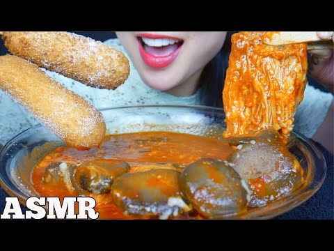 ASMR MOZZARELLA CHEESE CORNDOGS OYSTER MUSHROOM ENOKI MUSHROOM (EATING SOUNDS) NO TALKING | SAS-ASMR