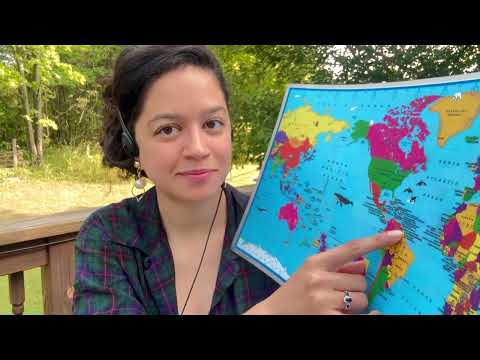 asmr • soft geography teacher covers continents + oceans