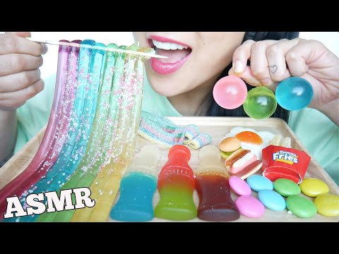 ASMR GIANT CANDY GUMMY + NOODLE JELLY (EATING SOUNDS) NO TALKING | SAS-ASMR