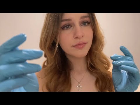 ASMR giving you a face massage with gloves and lotion (custom request)