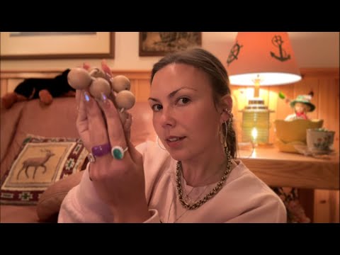 asmr in the coziest cabin🌲(dim lighting, tapping, gentle whispers)