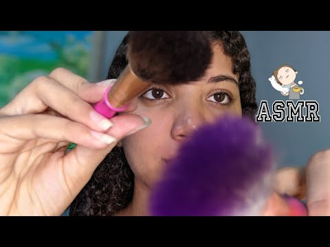 asmr caseiro | pincéis na tela e sons de boca 👄💦