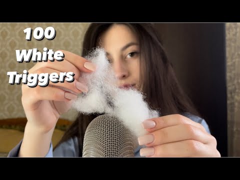 Asmr 100 white triggers in 1 minute