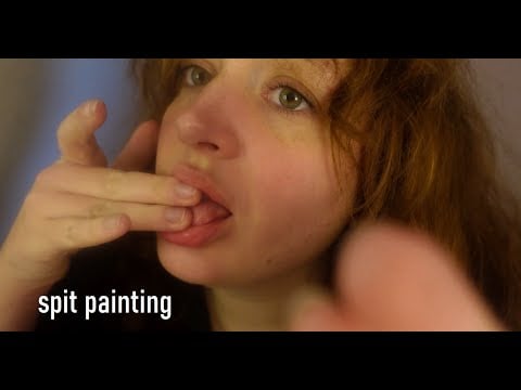 ASMR spit painting YOUR names  (part 1)