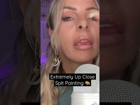 Extremely Up Close ASMR Spit Painting