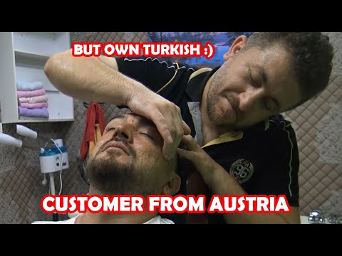 ASMR TURKISH BARBER MASSAGE=ear burn=SKIN CARE=head,back,arm,face,ear,sleep,roller,wire,arm massage