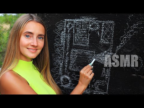 АСМР Рисую МЕЛОМ МУРАШКИ 100% Шепот о доме | ASMR SOUNDS CHALK Drawing Tapping LONG Nails