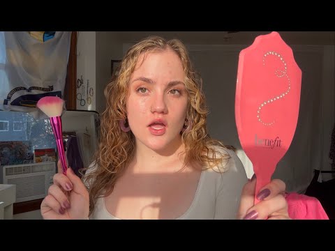 morning ASMR grwm natural makeup & positive self talk (we’re all doing our best💗💫 be kind to urself)