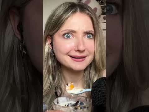 ASMR | eating a yogurt bowl - full video on my channel #asmr #mukbang #yogurtbowl