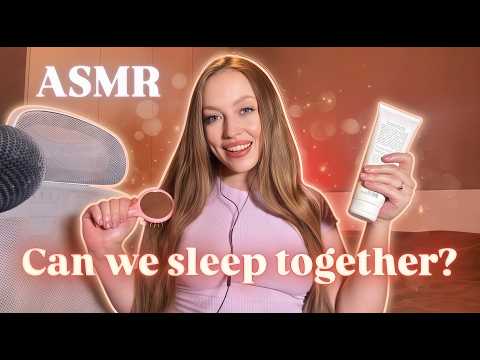 Your Girlfriend Puts You to Sleep 🌙 Hair Play, Face Cream & Soft Whispers