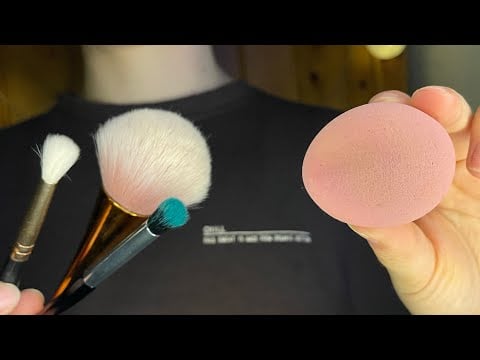 ASMR doing your makeup🎀💆‍♀️no talking & no tapping, layered sounds 