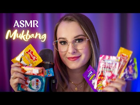 ASMR | MUKBANG COMENDO MUITOS DOCES | SONS DE MASTIGAÇÃO | Eating sweets | Blue Yeti