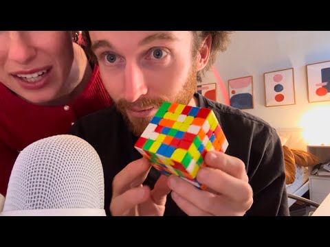 ASMR My Boyfriend Solves a 6x6 Rubik’s Cube🧊 *Extra Tingly*