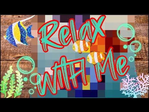 ASMR VISUAL & SOUND TRIGGERS: FISH 🐟 STICKER PUZZLE (with sound machine) #634