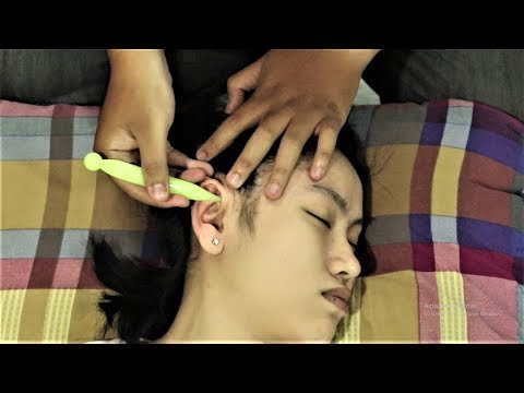 ASMR Relaxing Ear and Face Massage - Sleep Sound