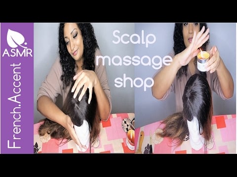 ASMR Head & ear massage shop *Face & hair brushing I take care of you [french accent asmr]