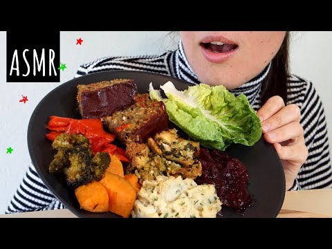 ASMR Eating Sounds: Christmas Dinner Leftovers (No Talking)