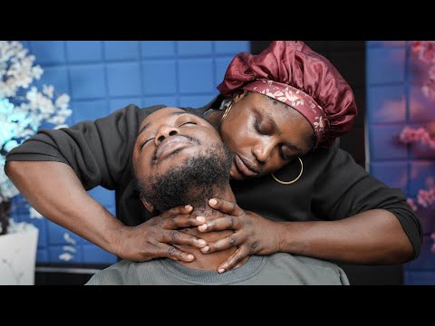 ASMR bread nitpicking neck massage, pulling and grooming compilation 