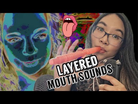 ASMR FAST TRIPPY MOUTH SOUNDS (Layered Visuals & Sounds,  Echo) ✨😜 [Collab w/  @StellaTinglesASMR ]