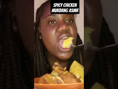 spicy chicken and yam mukbang asmr