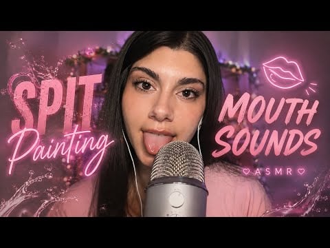 ASMR ESPAÑOL | SPIT PAINTING | INAUDIBLE | MOUTH SOUNDS | BESOS | LENA ASMR 
