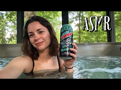 ASMR in a Hot Tub & Hard Baja Blast Review 🌲😌