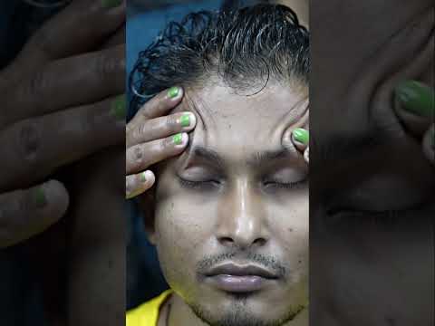 Most Satisfying Head Massage ASMR By Beautiful Indian Lady Barber #shorts