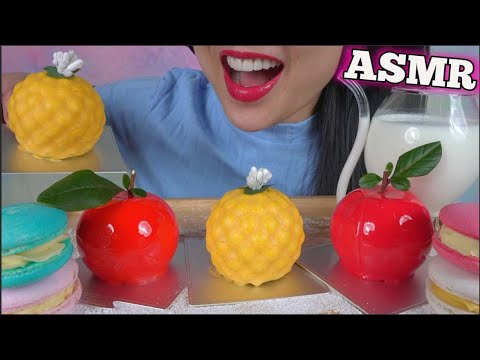 ASMR MOUSSE CAKE (SOFT CRUNCH EATING SOUNDS) LIGHT WHISPERS | SAS-ASMR