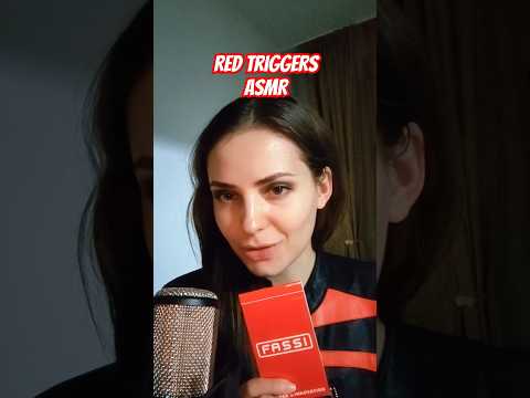 🔴 ASMR red triggers in 1 minute 🔴 Tapping, scratching | No talking #asmr #asmrsounds