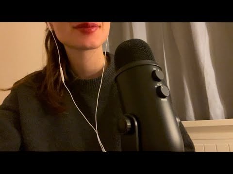 ASMR Relaxing Inaudible Trigger Words & Mic Scratching 🤍