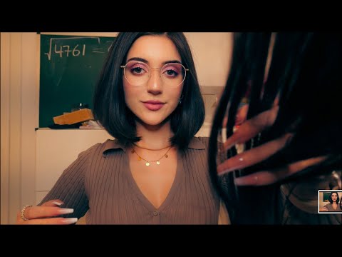 Girl That Hates ASMR Sits Next To You In Class (personal attention, hair play, tapping)