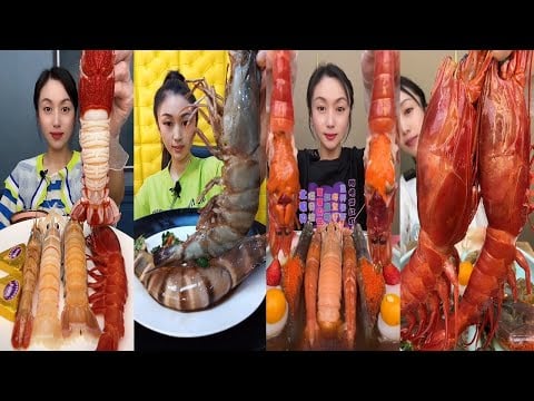 🌈🍤😴 Sleepy Mood Seafood Mukbang ASMR  졸린 무드 해산물 먹방  眠たくなるシーフードASMR  催眠海鲜吃播感觉