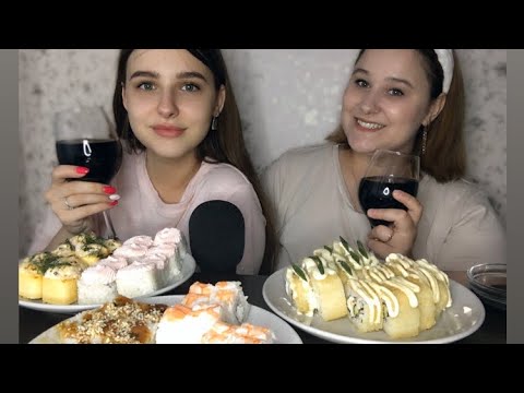 АСМР Итинг Роллы Суши мукбанг 🍣 ASMR EATING ROLLS SUSHI MUKBANG