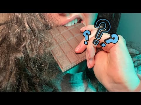 Asmr mouth sounds: fake chocolate, lip licking, snake tongue, collarbone tapping mouth sounds